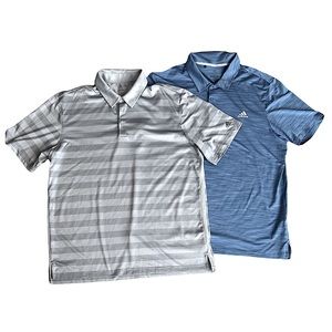 Two Adidas golf shirts